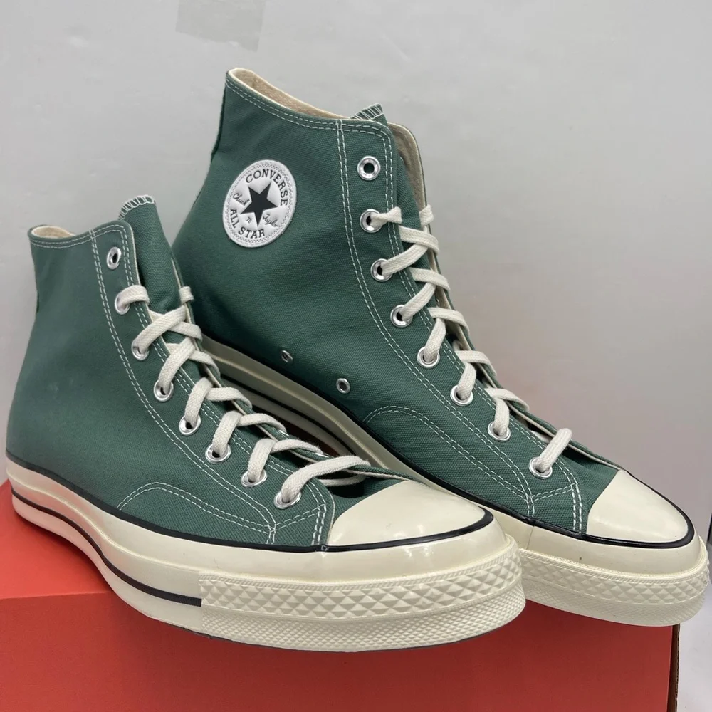 Converse Men's A06521C CHUCK 70 HI ADMIRAL ELM/EGRET/BLK Green High-Top Sneakers